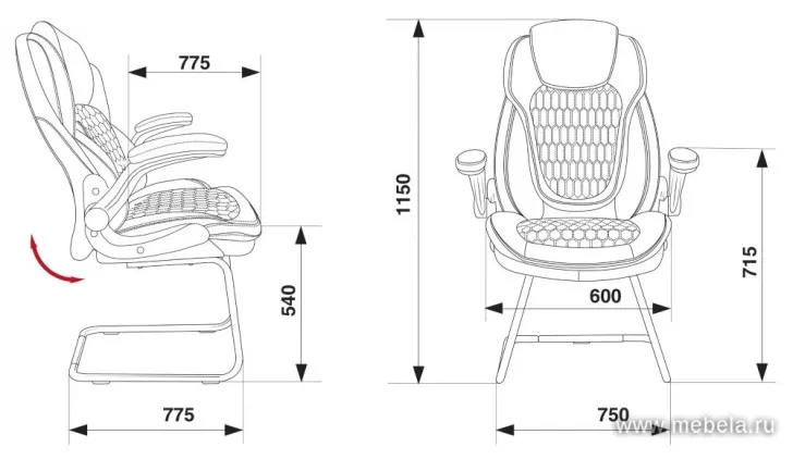кресло T-9917A-Low-V