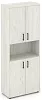 Офисный шкаф высокий широкий (4 низких фасада, задняя стенка ЛДСП