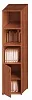 Офисный шкаф высокий узкий комбинированный