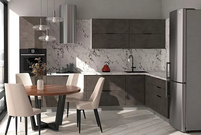 фото Модульная кухня Бетон №3