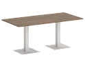Стол для переговоров прямоугольный на металлических опорах