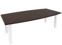 Стол для переговоров на металлокаркасе (белые опоры)