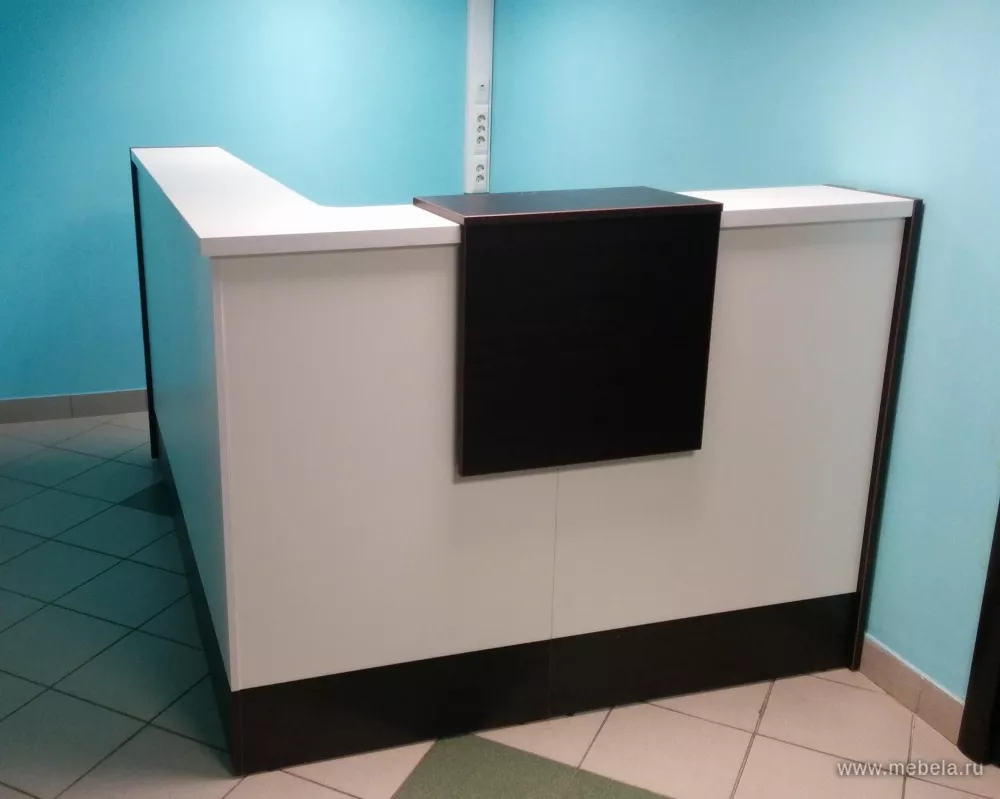 Дар Мебель | стойка ресепшн Style Wenge, офисный интерьер, живое фото