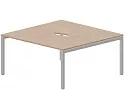 Составной стол на 2 рабочих места (2 эргономичных выреза)