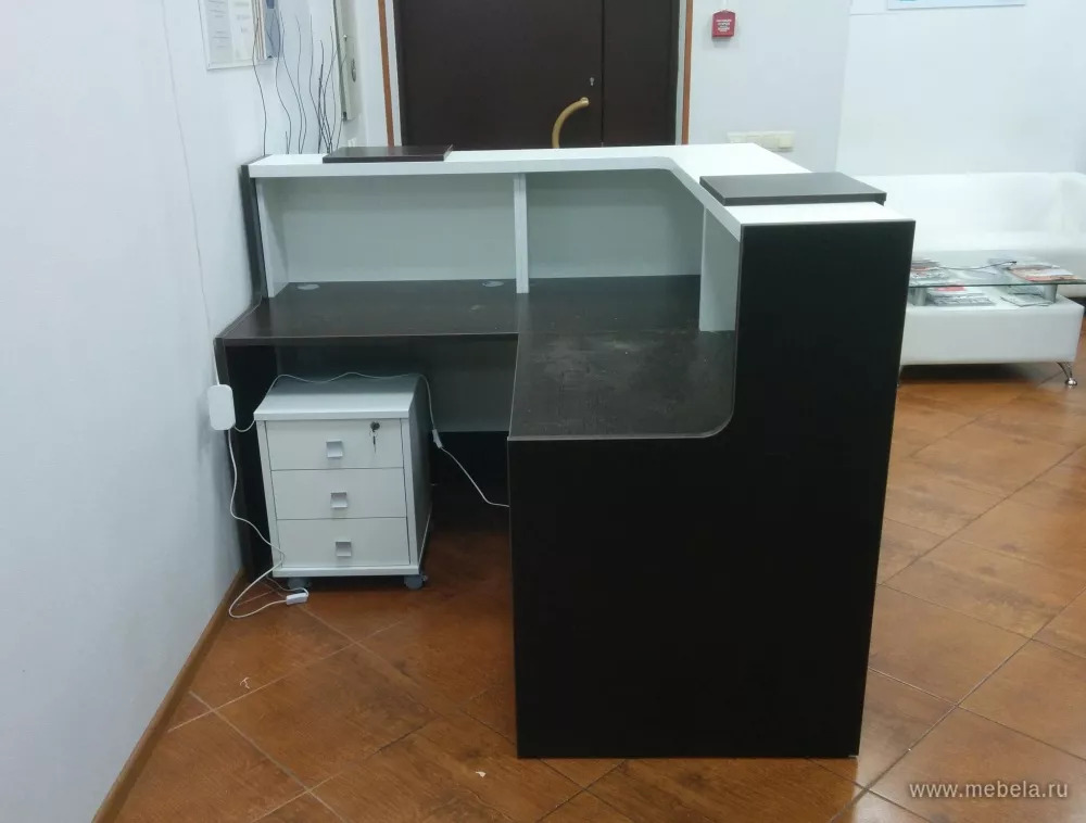 Дар Мебель | стойка ресепшн Style Wenge, офисный интерьер, живое фото