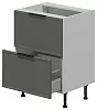 Шкаф кухонный напольный (2 ящика) фасады рамочные, МДФ в плёнке.