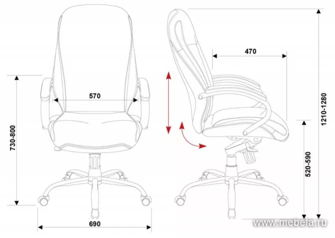 кресло T-9930SL/PU/Ivory