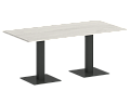 Стол для переговоров прямоугольный на металлических опорах