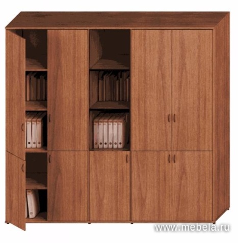 Офисный шкаф высокий комбинированный