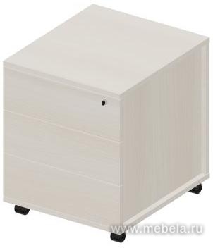 Тумба мобильная (3 ящика, стандартные колёсные опоры, без ручек)