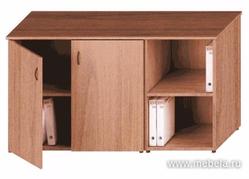 Офисный шкаф низкий  комбинированный