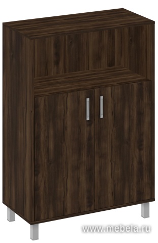 Офисный шкаф средний, широкий, глухие двери без замка+ниша