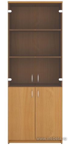 Офисный шкаф высокий со стеклом