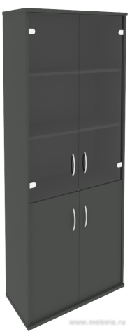 Офисный шкаф комбинир. со стеклом