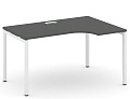 Стол рабочий эргономичный на П-образных опорах 40х40 (Левый/Правый)
