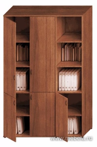 Офисный шкаф высокий комбинированный