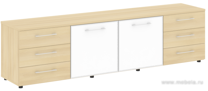 Тумба модульная (стекло Белое)