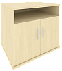 Офисная тумба для оргтехники, с нишей и распашными дверцами