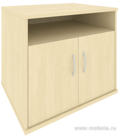 Офисная тумба для оргтехники, с нишей и распашными дверцами