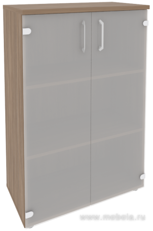 Офисный шкаф средний широкий со стеклом