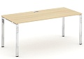 Стол руководителя на металлокаркасе на П-образных опорах (нерж.сталь)