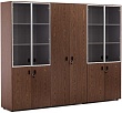 Офисный шкаф комбинированный (х2) с гардеробом (6 дверей)