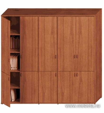 Офисный шкаф высокий комбинированный глухой