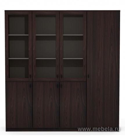 Комбинированный шкаф с гардеробом (задняя стенка - ЛДСП 16 мм