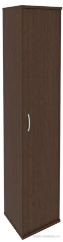 Офисный шкаф высокий узкий (1 высокая дверь ЛДСП), Л/Пр.