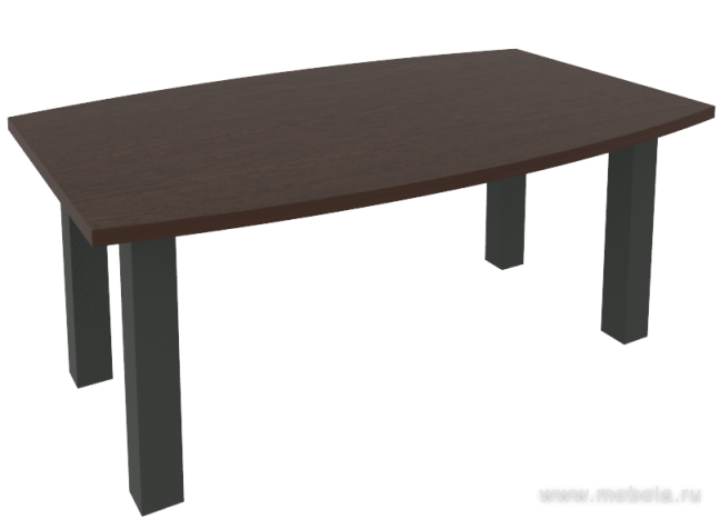 Стол для переговоров на металлокаркасе (антрацит)