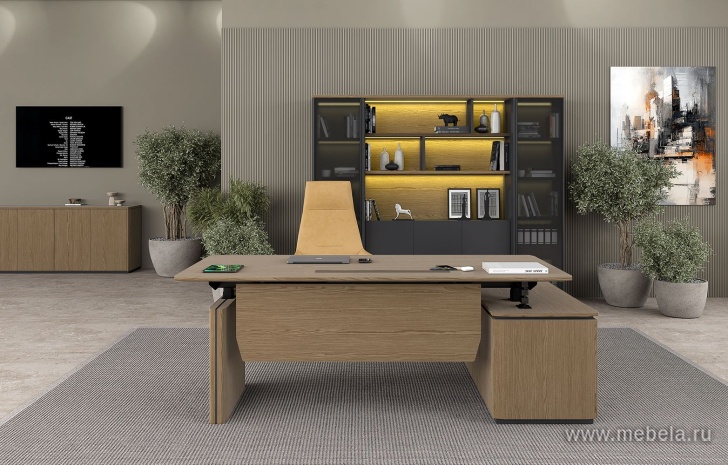 Стол руководителя на электроприводе, без экрана