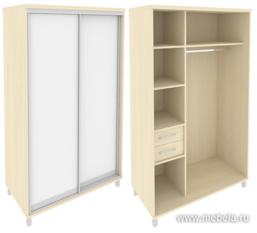 Шкаф-купе (две раздвижные зеркальные двери)