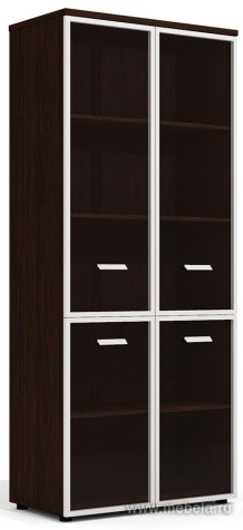 Офисный шкаф высокий (со стеклом)