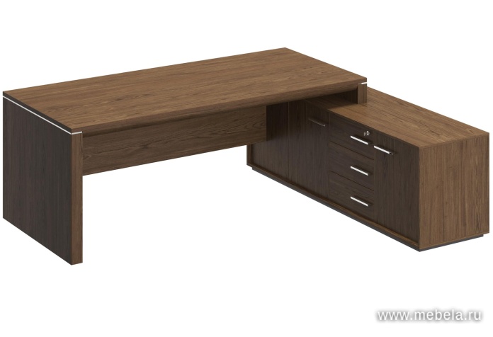 Стол руководителя правый на опорной тумбе