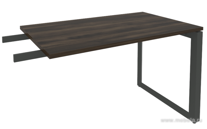 Брифинг-приставка к столу на О-образном металлокаркасе