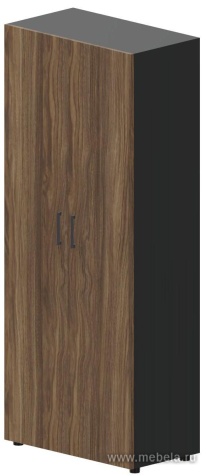 Офисный шкаф для одежды (1 полка+вешалка, ручки - хром)