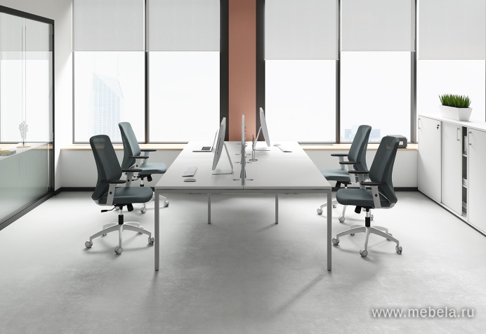 Офисный шкаф для документов (белое матовое стекло)