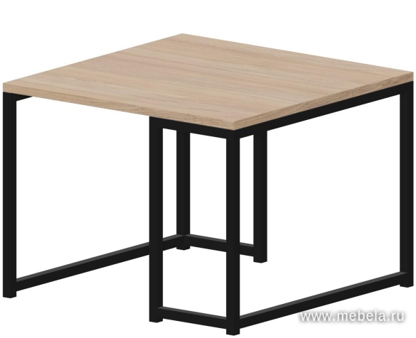 Стол журнальный квадратный на металлокаркасе