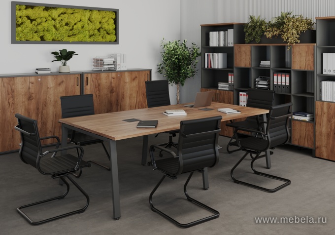 Стол переговорный на П-образных опорах 40х40