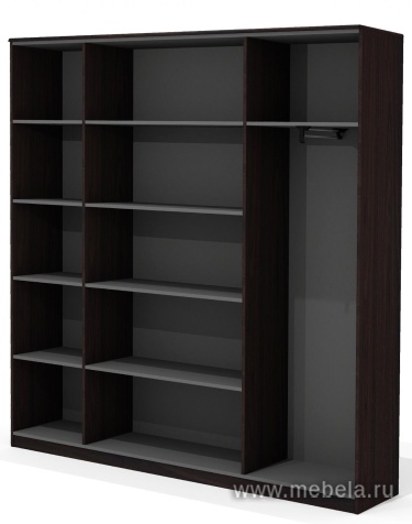 Комбинированный шкаф с гардеробом (задняя стенка - ЛДСП 16 мм