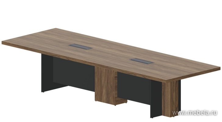 Стол для переговоров с металлическим аутлетом