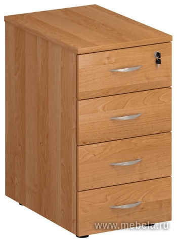 Тумба приставная для компактных столов 4-ящичная с замком