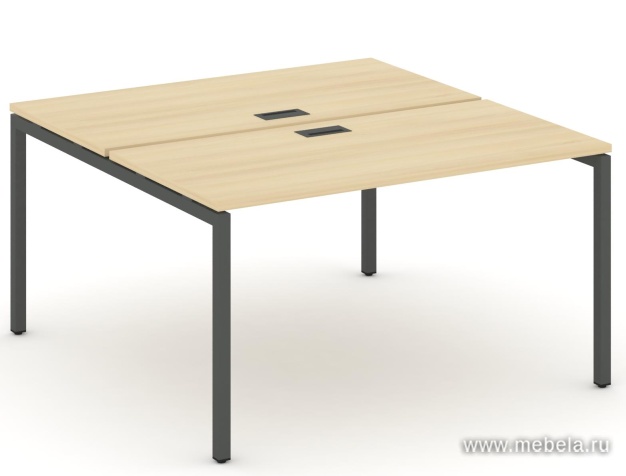 Рабочая станция двухсторонняя на П-образных опорах 40х40