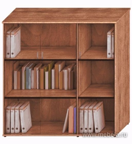 Офисный шкаф средний со стеклом