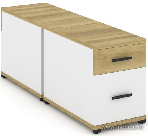 Тумба двухсторонняя опорная/приставная 1 ящик + 1 распашной фасад.