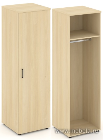 Гардероб узкий глубокий универсальный, задняя стенка ЛДСП