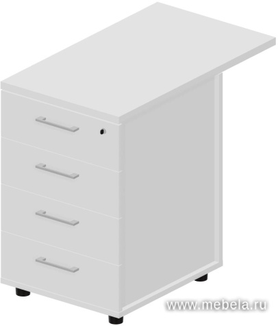 Тумба приставная (4 ящика) с ручками