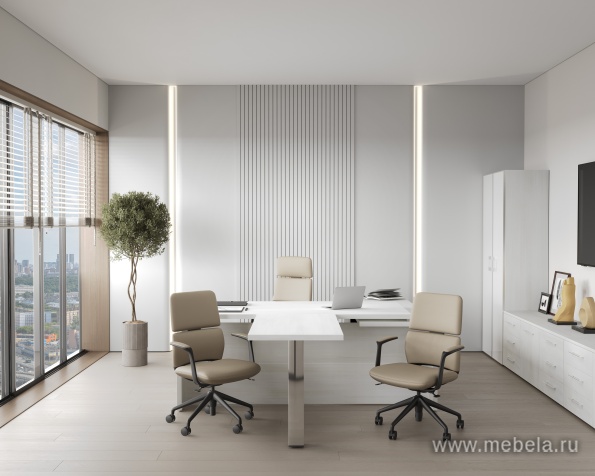 Офисный шкаф узкий средний со стеклом в раме + полка Л/ПР