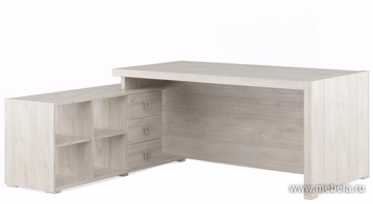 Стол письменный на опорной тумбе (левый)