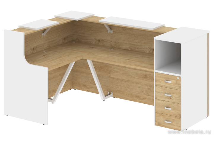 Ресепшен угловой г-образный с внешним углом 4